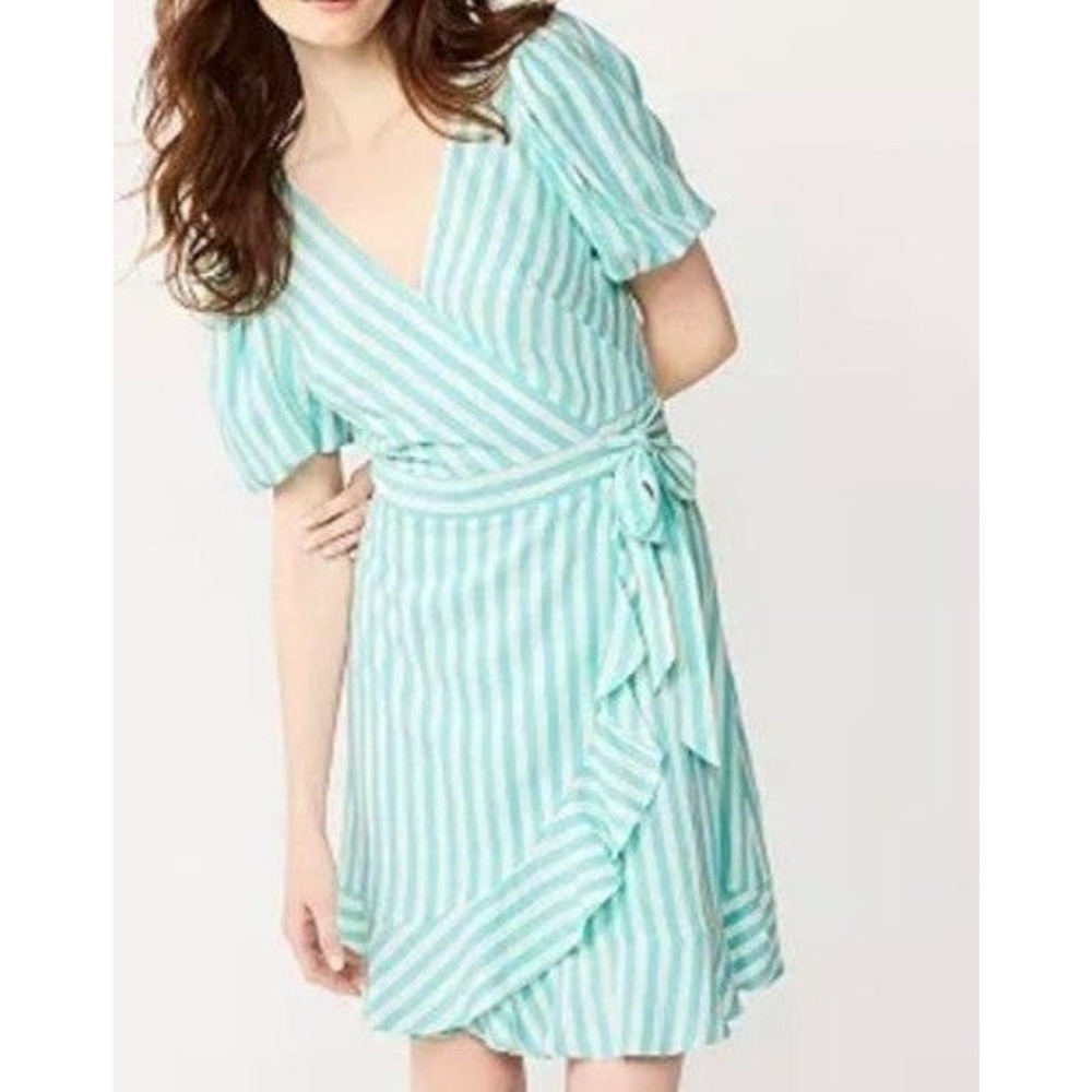 New Draper James linen wrap dress XS